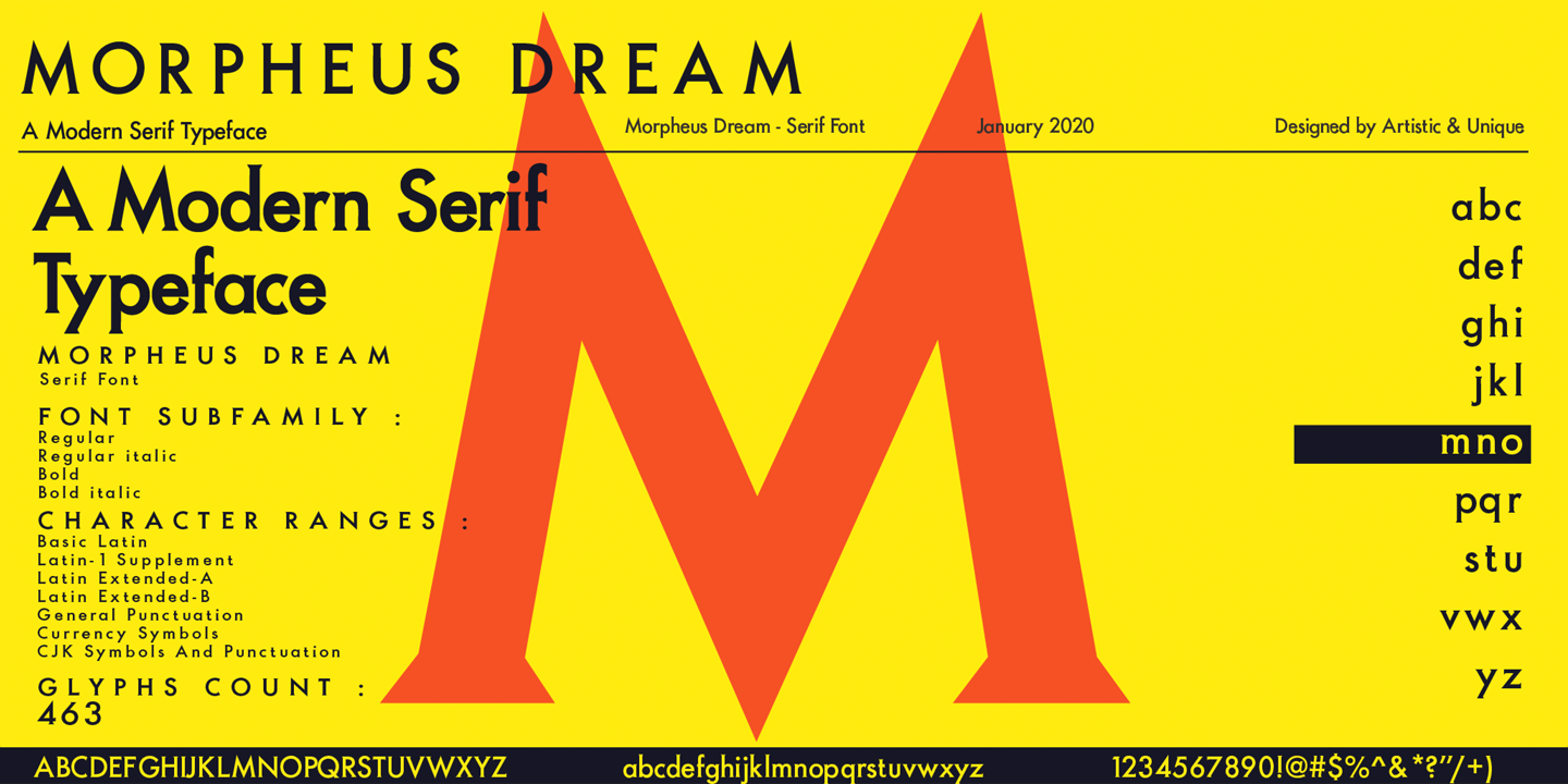 Morpheus Dream Medium Font preview